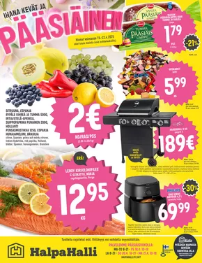 HalpaHalli -luettelo | HalpaHalli tarjoukset | 2025-04-15T00:00:00.000Z - 2025-04-22T00:00:00.000Z