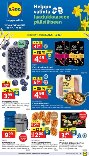 Lidl -luettelo, Turku | Huipputarjouksia säästöhaukoille | 2025-04-14T00:00:00.000Z - 2025-04-23T00:00:00.000Z