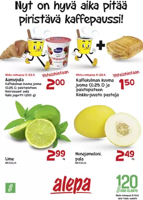Alepa -luettelo, Kerava | Alepa tarjoukset | 2025-04-09T00:00:00.000Z - 2025-04-22T00:00:00.000Z