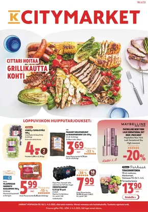 K-Citymarket -luettelo, Pietarsaari | K-citymarket tarjoukset | 2025-05-02T00:00:00.000Z - 2025-05-04T00:00:00.000Z