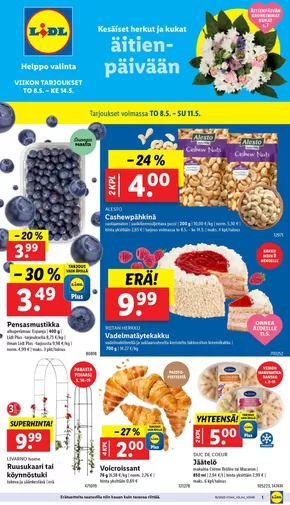 Lidl -luettelo | Eksklusiivisia diilejä asiakkaillemme | 2025-05-05T00:00:00.000Z - 2025-05-14T00:00:00.000Z