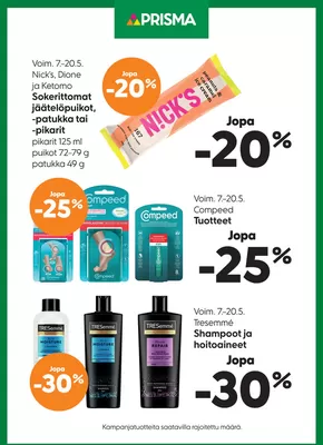 Prisma -luettelo | Prisma kampanjat 7.-20.5. | 2025-05-07T00:00:00.000Z - 2025-05-20T00:00:00.000Z