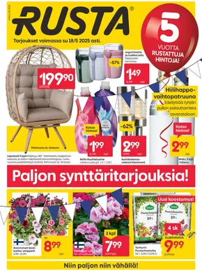 Rusta -luettelo | Rusta tarjoukset | 2025-05-18T00:00:00.000Z - 2025-05-18T00:00:00.000Z