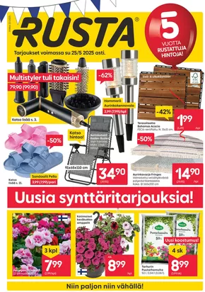 Rusta -luettelo, Porvoo | Rusta tarjoukset | 2025-05-25T00:00:00.000Z - 2025-05-25T00:00:00.000Z