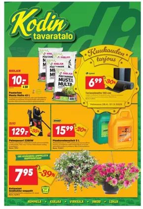 Kodin Tavaratalo -luettelo, Vihti | Kodin Tavaratalo tarjoukset | 2025-04-28T00:00:00.000Z - 2025-05-31T00:00:00.000Z