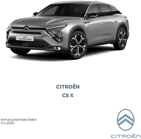 Citroën -luettelo, Lahti | Citroën C5 X. | 2025-05-28T00:00:00.000Z - 2026-05-28T00:00:00.000Z