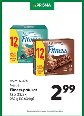 Prisma -luettelo, Vantaa | Prisma Fitness-patukat 4.–17.6. | 2025-04-04T00:00:00.000Z - 2025-06-17T00:00:00.000Z