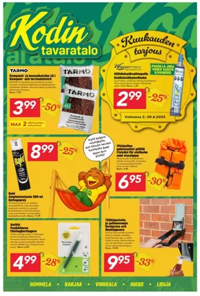Kodin Tavaratalo -luettelo, Raasepori | Kodin Tavaratalo tarjoukset | 2025-06-02T00:00:00.000Z - 2025-06-30T00:00:00.000Z