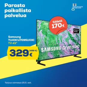 Euronics -luettelo, Joensuu | Huippudiilit ja alennukset | 2025-06-10T00:00:00.000Z - 2025-06-24T00:00:00.000Z
