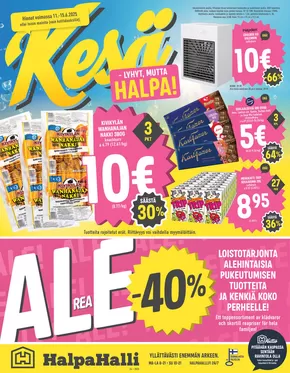 HalpaHalli -luettelo | HalpaHalli tarjoukset | 2025-06-11T00:00:00.000Z - 2025-06-15T00:00:00.000Z