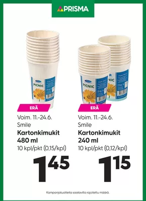 Prisma -luettelo | Prisma kartonkimukit 11.–24.6. | 2025-06-11T00:00:00.000Z - 2025-06-24T00:00:00.000Z