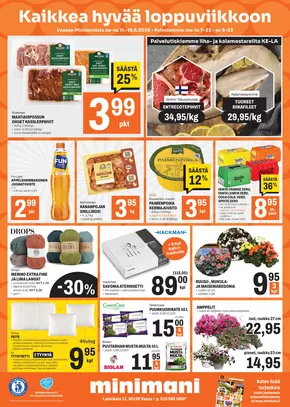 Minimani -luettelo, Vaasa | Uusia tarjouksia löydettäväksi | 2025-06-11T00:00:00.000Z - 2025-06-15T00:00:00.000Z