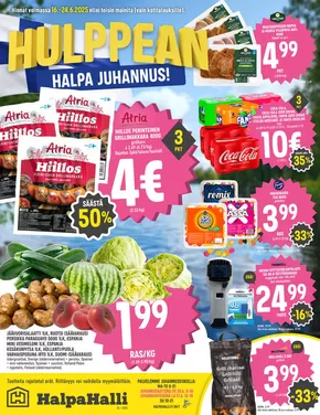 HalpaHalli -luettelo, Kokkola | HalpaHalli tarjoukset | 2025-06-16T00:00:00.000Z - 2025-06-24T00:00:00.000Z