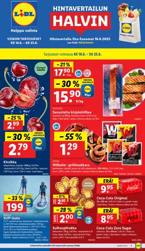 Lidl -luettelo | Huippudiilejä kaikille asiakkaille | 2025-06-16T00:00:00.000Z - 2025-06-25T00:00:00.000Z