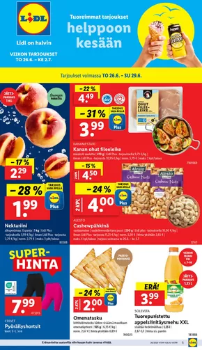 Lidl -luettelo, Kangasala | Uusia tarjouksia löydettäväksi | 2025-06-23T00:00:00.000Z - 2025-07-02T00:00:00.000Z