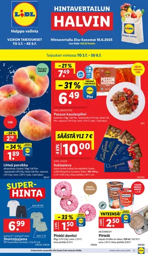Lidl -luettelo, Kangasala | Ajankohtaiset erikoiskampanjat | 2025-06-30T00:00:00.000Z - 2025-07-09T00:00:00.000Z