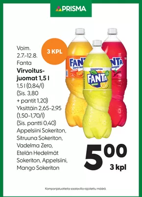 Prisma -luettelo, Helsinki | Prisma Fanta 2.7.–12.8. | 2025-07-02T00:00:00.000Z - 2025-08-12T00:00:00.000Z