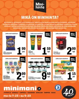 Minimani -luettelo | Minimani Yhtiöt Oy | 2026-04-07T00:00:00.000Z - 2026-04-21T00:00:00.000Z