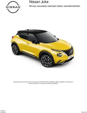 Nissan -luettelo, Vaasa | Uusi Nissan Juke | 2024-09-03T00:00:00.000Z - 2025-09-03T00:00:00.000Z
