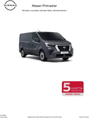 Nissan -luettelo, Iisalmi | Nissan Primastar | 2024-09-24T00:00:00.000Z - 2025-09-24T00:00:00.000Z