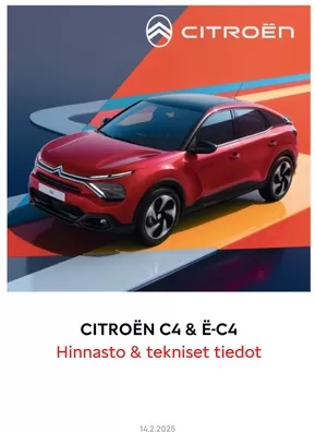 Citroën -luettelo, Mikkeli | Citroën UUSI C4 ja ë-C4. | 2025-02-17T00:00:00.000Z - 2026-02-17T00:00:00.000Z
