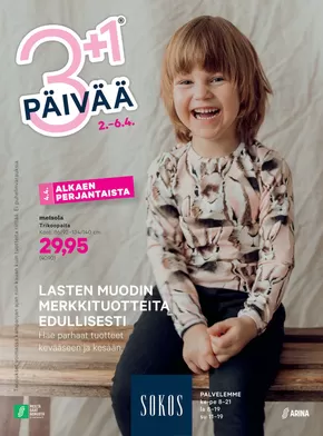 Sokos -luettelo, Espoo | Arina Sokos 3plus1 päivaa lasten kuvasto K2025 | 2025-04-02T00:00:00.000Z - 2025-04-06T00:00:00.000Z