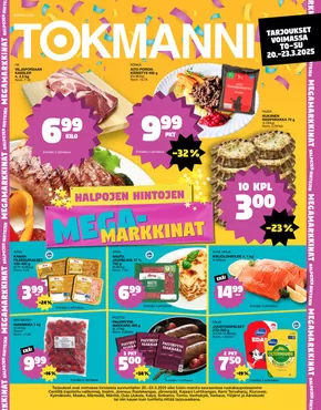 Tokmanni -luettelo, Iisalmi | Ruokatarjoukset | 2025-03-20T00:00:00.000Z - 2025-03-23T00:00:00.000Z