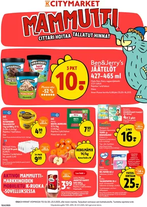K-Citymarket -luettelo, Ylöjärvi | K-citymarket tarjoukset | 2025-03-20T00:00:00.000Z - 2025-03-23T00:00:00.000Z