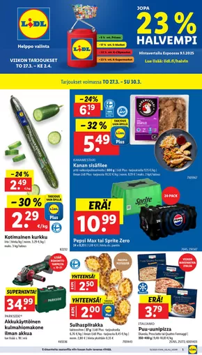 Lidl -luettelo, Vaasa | Uusia tarjouksia löydettäväksi | 2025-03-24T00:00:00.000Z - 2025-04-02T00:00:00.000Z