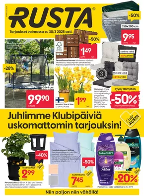 Rusta -luettelo, Raisio | Rusta tarjoukset | 2025-03-30T00:00:00.000Z - 2025-03-30T00:00:00.000Z