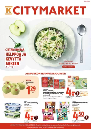K-Citymarket -luettelo, Mikkeli | K-citymarket tarjoukset | 2025-03-24T00:00:00.000Z - 2025-03-26T00:00:00.000Z