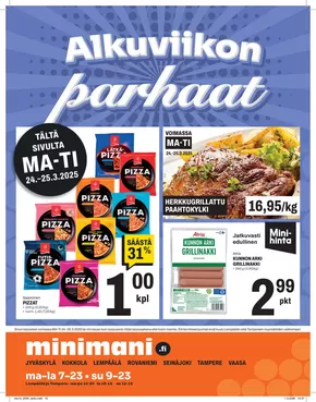Minimani -luettelo, Kokkola | Minimani Yhtiöt Oy | 2025-03-24T00:00:00.000Z - 2025-03-25T00:00:00.000Z