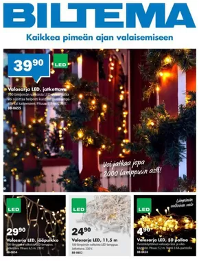 Biltema -luettelo, Espoo | Kaikkea pimeän ajan valaisemiseen! | 2025-03-25T00:00:00.000Z - 2025-04-08T00:00:00.000Z